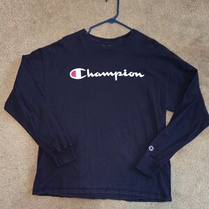 2 Champion Long Sleeve Tees with Logo